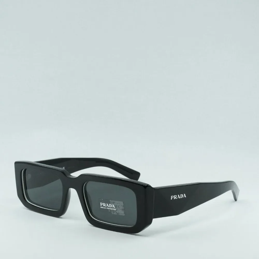 💯 NEW PRADA PR06YS 09Q5S0 BLACK GREY SUNGLASSES - Picture 3 of 13